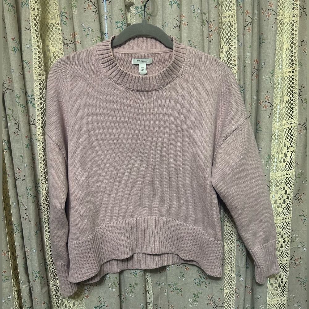 Anthropologie Daily Ritual Oversized Boxy Crewneck Sweater Small